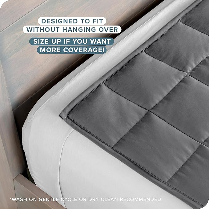 Bare Home Weighted Blanket Queen Size 22lb (60" x 80") for Adults - All-Natural 100% Cotton - Premium Heavy Blanket Nontoxic Glass Beads (Grey, 60"x80")
