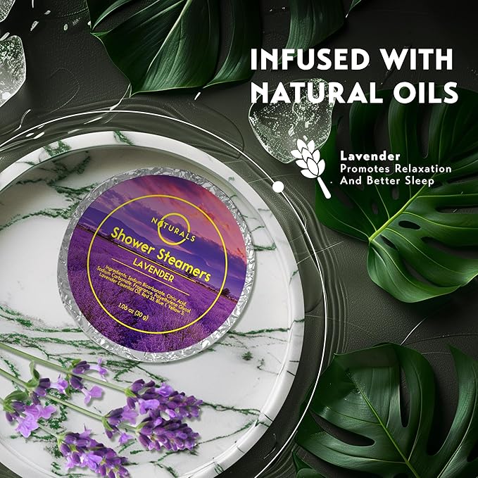 Shower Steamers Aromatherapy - Birthday Gifts for Women - Shower Bombs Aromatherapy, Spa Day Essentials, Relaxation Spa Gifts - Self Care Unique Gifts for Women and Men (Lavender 18 Count)