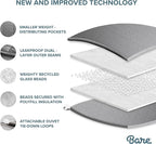 Bare Home Weighted Blanket Full or Queen Size 15lb (48"x72") for Adults - Minky Fleece - Premium Heavy Blanket Nontoxic Glass Beads (Light Grey, 48"x72")