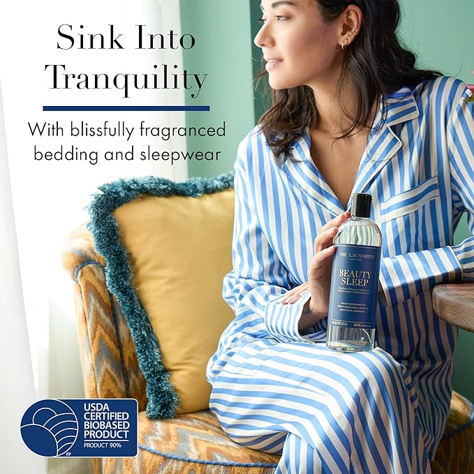 The Laundress Beauty Sleep Luxury Laundry Detergent, Bedding & Sleepwear Concentrated Enzyme Bio-Based Formula, Lavender & Sandalwood Fragrance Blend, Stain Remover, 16 Oz, 15 Loads