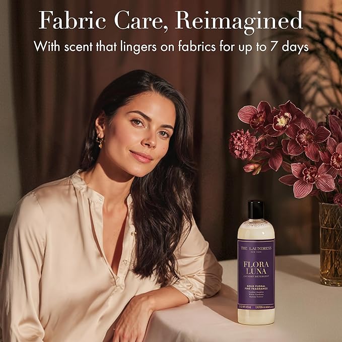 The Laundress Flora Luna Luxury Laundry Detergent, Long-lasting Fragrance up to 7 Days of Scent, BioRadiance Enzyme Technology, Keep Clothes Vibrant for Longer, USDA Biobased, 15 Loads