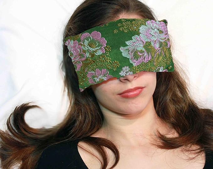 Handmade Luxe Serenity Eye Pillow - All-Natural Flaxseed - Unscented or Lavender Scented – Weighted Eye Mask for Yoga, Meditation, Hot & Cold Therapy