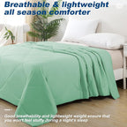 Cooling Comforter Twin Size, Double-Sided Cold Tech Fabric Quilted Bed Comforters Cooling Blanket for Hot Sleepers, Breathable Lightweight Summer Bedding, All-Season Ice Blanket, Sage Green