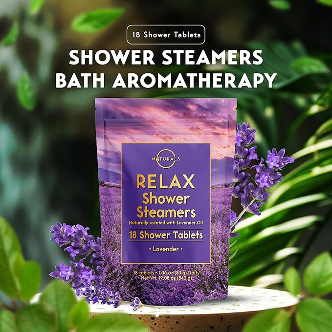 Shower Steamers Aromatherapy - Birthday Gifts for Women - Shower Bombs Aromatherapy, Spa Day Essentials, Relaxation Spa Gifts - Self Care Unique Gifts for Women and Men (Lavender 18 Count)