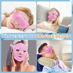 XPCARE Colding Ice Face Mask and Cooling Eye Mask for Puffy Eyes & Migraine Relief Gel Eye Mask Cool Face Ice Masks for Dark Circles Eye Surgery Sleeping Pressure Headaches Skin Care(Pink)