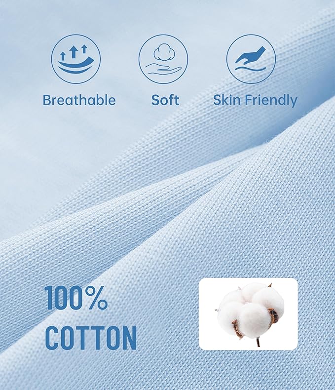 ANLIQI 100% Cotton Pajamas for Women Button Down Pajamas Long Sleeve Top & Pant Sleepwear Loungewear Pj Set with Pocket