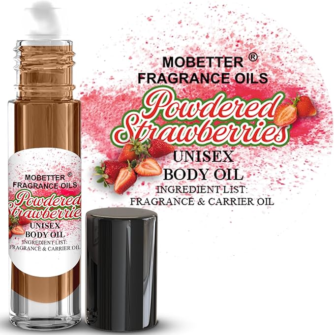 MOBETTER FRAGRANCE OILS Powdered Strawberries Fragrance Body Oil for Unisex