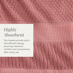 NY Loft 100% Cotton 2 Pack Bath Sheet Towel Set | Extra Large Oversize Bath Towels | Absorbent & Quick-Dry | Textured and Durable Cotton | Rose Pink