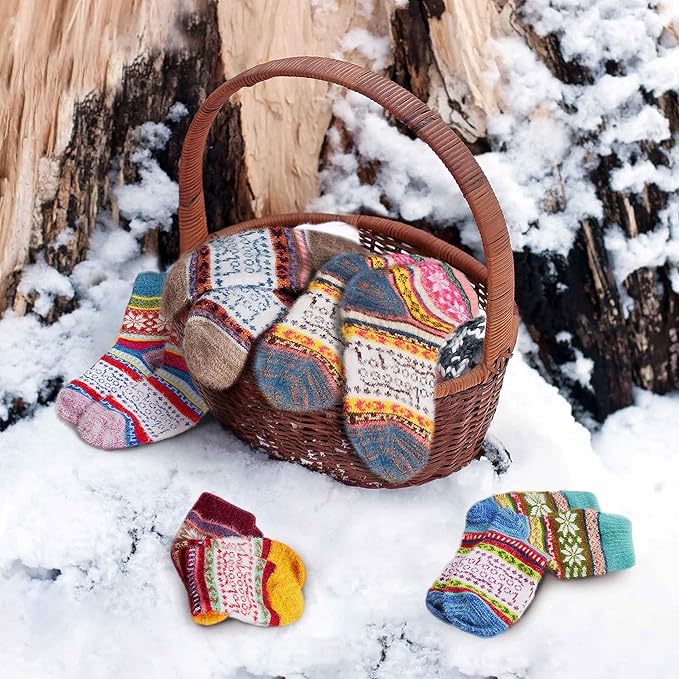 SISOSOCK 5 Pairs Fuzzy Soft Cozy Fluffy Socks for Women, Casual Thick Plush Comfy Sleep Socks, Warm Winter Gifts for Women