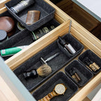 Three by Three Seattle Felt·Like·It! Felt Bins for Office, Crafts, Classroom, Living Room, Bedroom: Charcoal, Set of 8