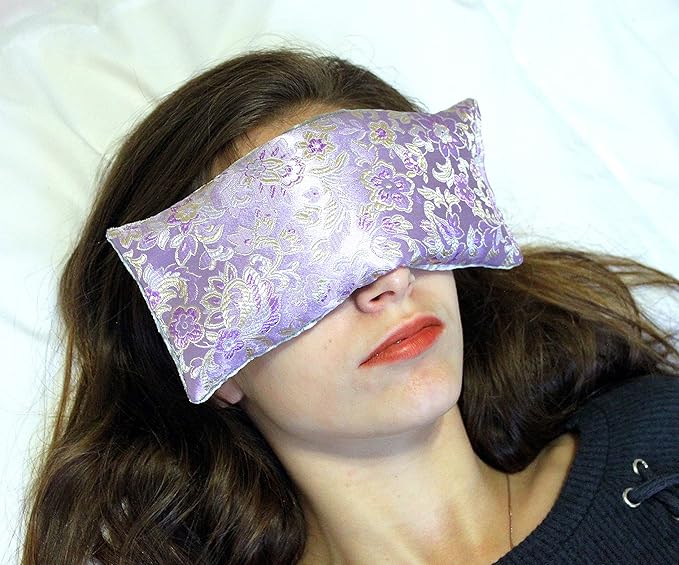 Handmade Luxe Serenity Eye Pillow - All-Natural Flaxseed - Unscented or Lavender Scented – Weighted Eye Mask for Yoga, Meditation, Hot & Cold Therapy