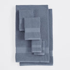 NY Loft 100% Cotton 6 Piece Bath Towel Set | Blue Towels | Oeko-TEX® Standard 100 | Soft & Absorbent, Quick-Dry | 2 Bath Towels 2 Hand Towels and 2 Washcloths | Trinity Collection - Flint Stone
